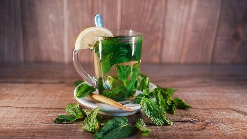 Fresh mint tea